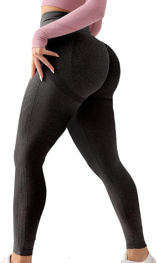Women Seamless Workout Gym Leggings Smile High Waist Butt Lift Athletic Stretchy Tummy Control Yoga Pants Tights